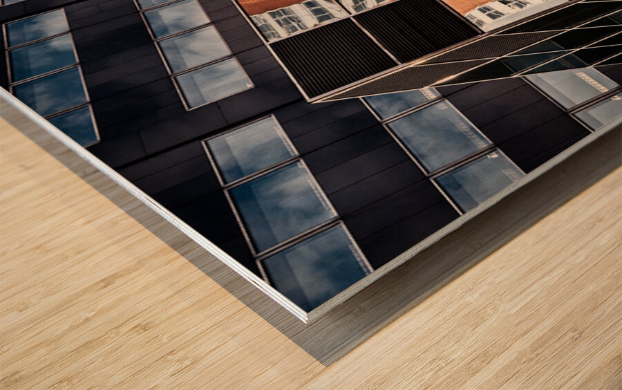 City Reflections Wood print
