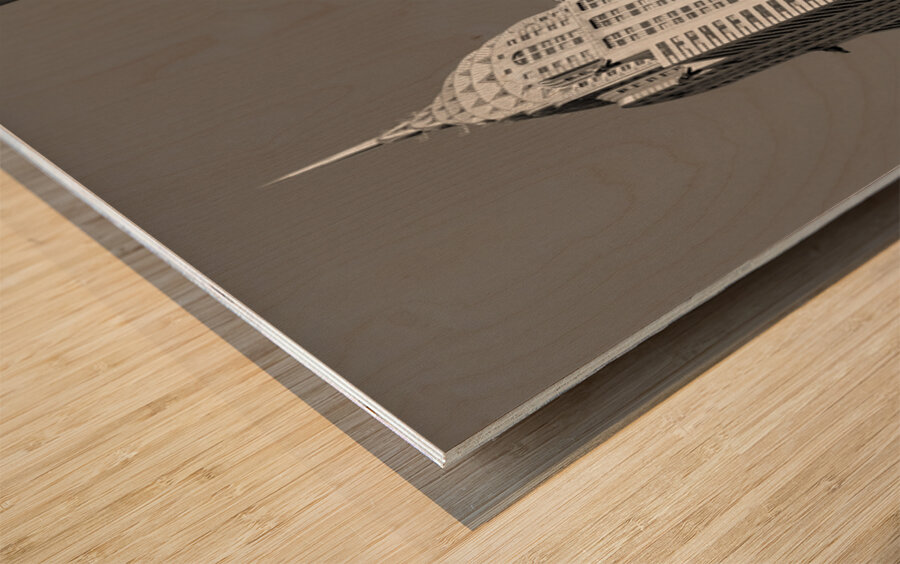 Chrysler in Morning Sun Wood print