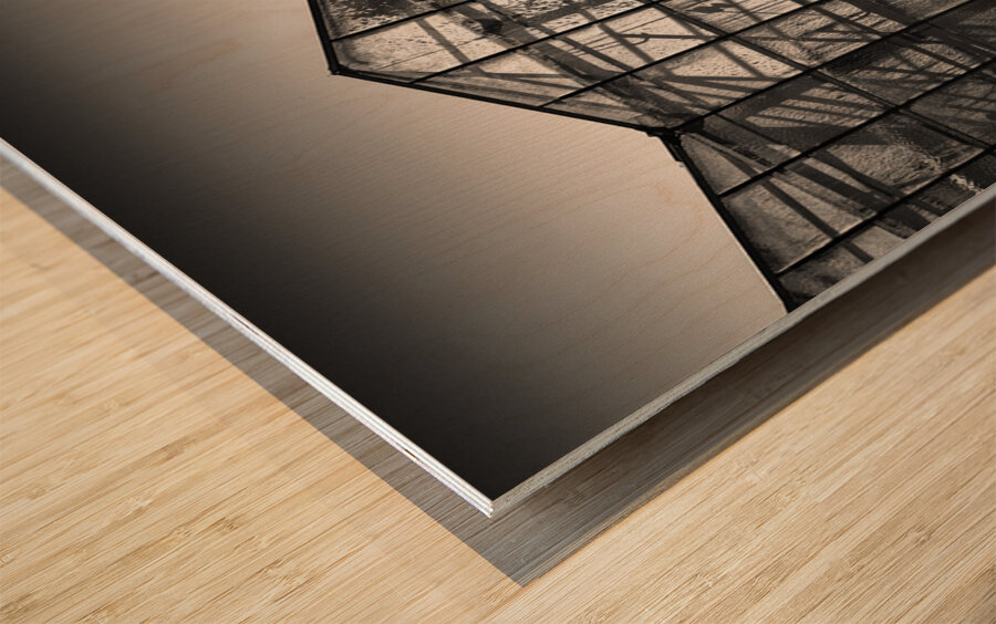 Greenhouse Shadows Wood print