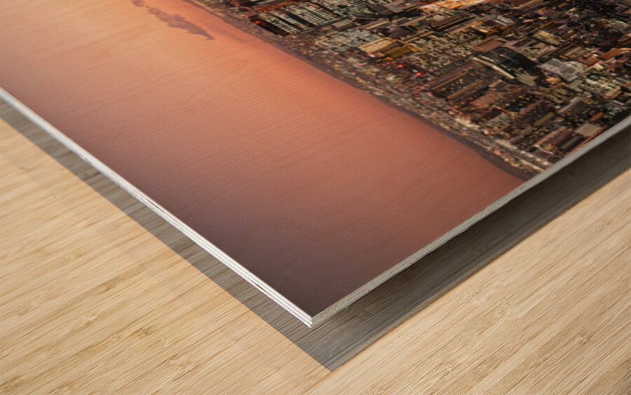 Sakurada Dori at Night Wood print