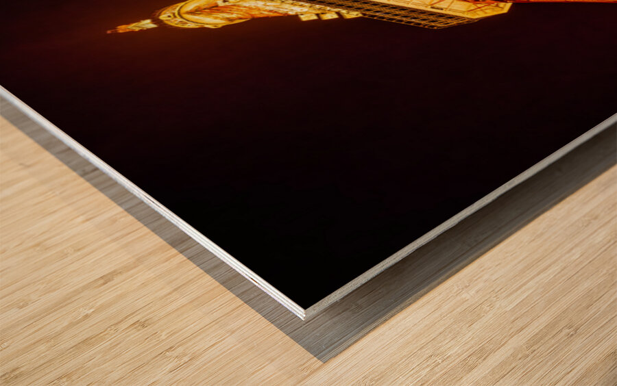 Tokyo Tower at Night Wood print