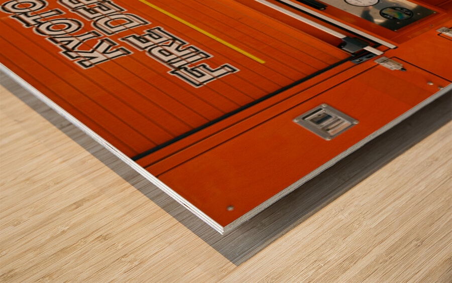 Kyoto City Fire Engine Wood print