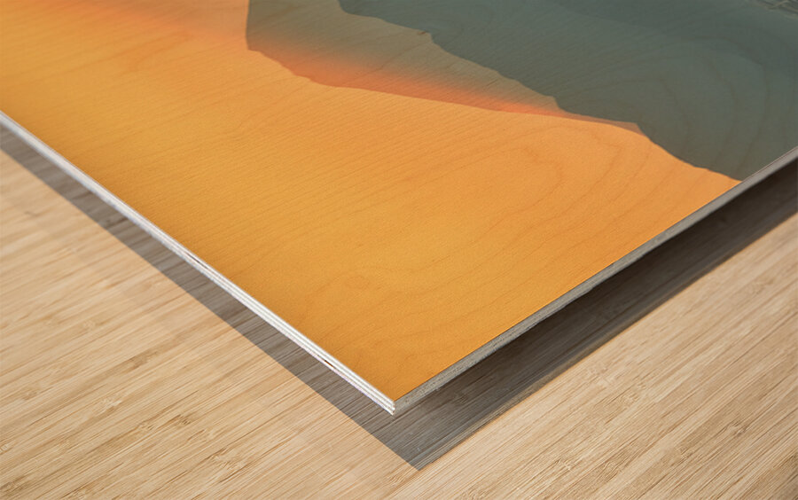 Mount Fuji Sunset Wood print