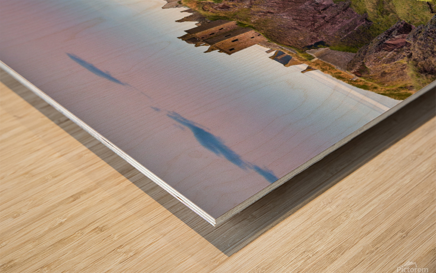 Summer at Dunnottar Castle Wood print