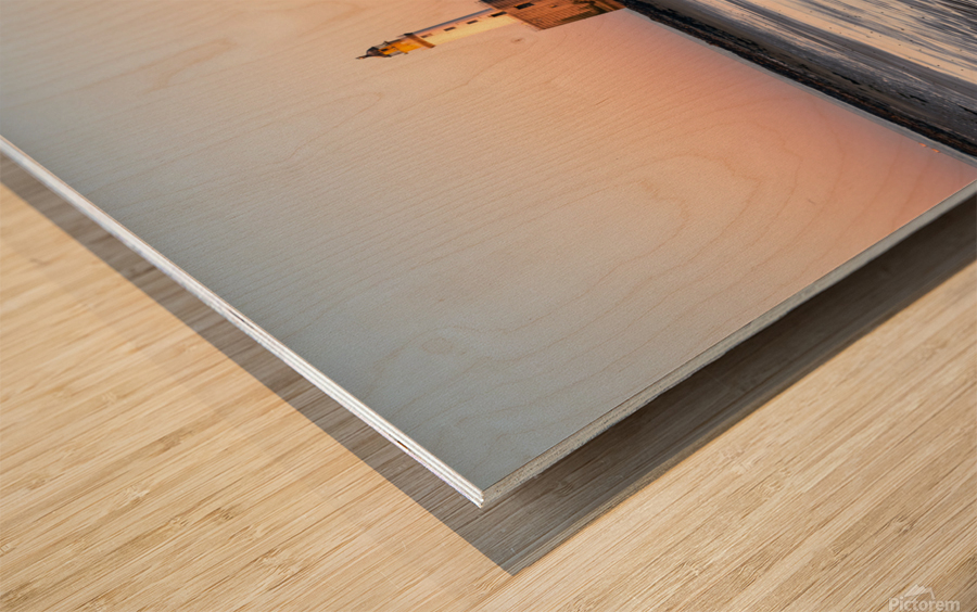 Rattray Head Lighthouse Sunset Wood print