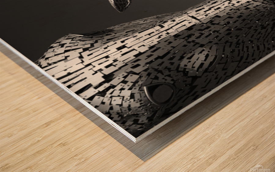 The Kelpies Wood print