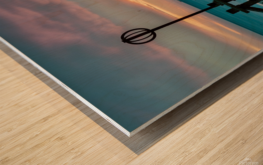 Aberdeen Harbour Sunrise Wood print