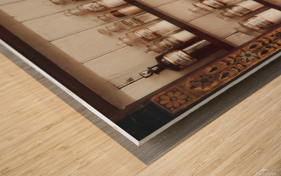 Old Apothecary Wood print