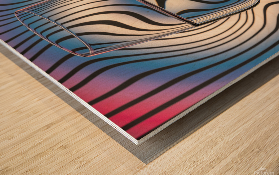 Waves Glass Wood print