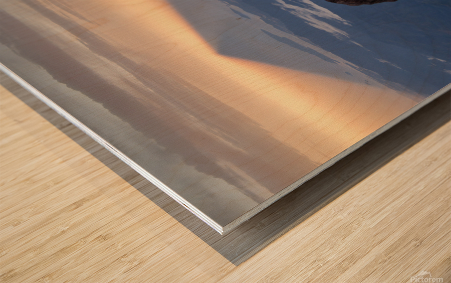 Mount Kinabalu Sunrise Wood print